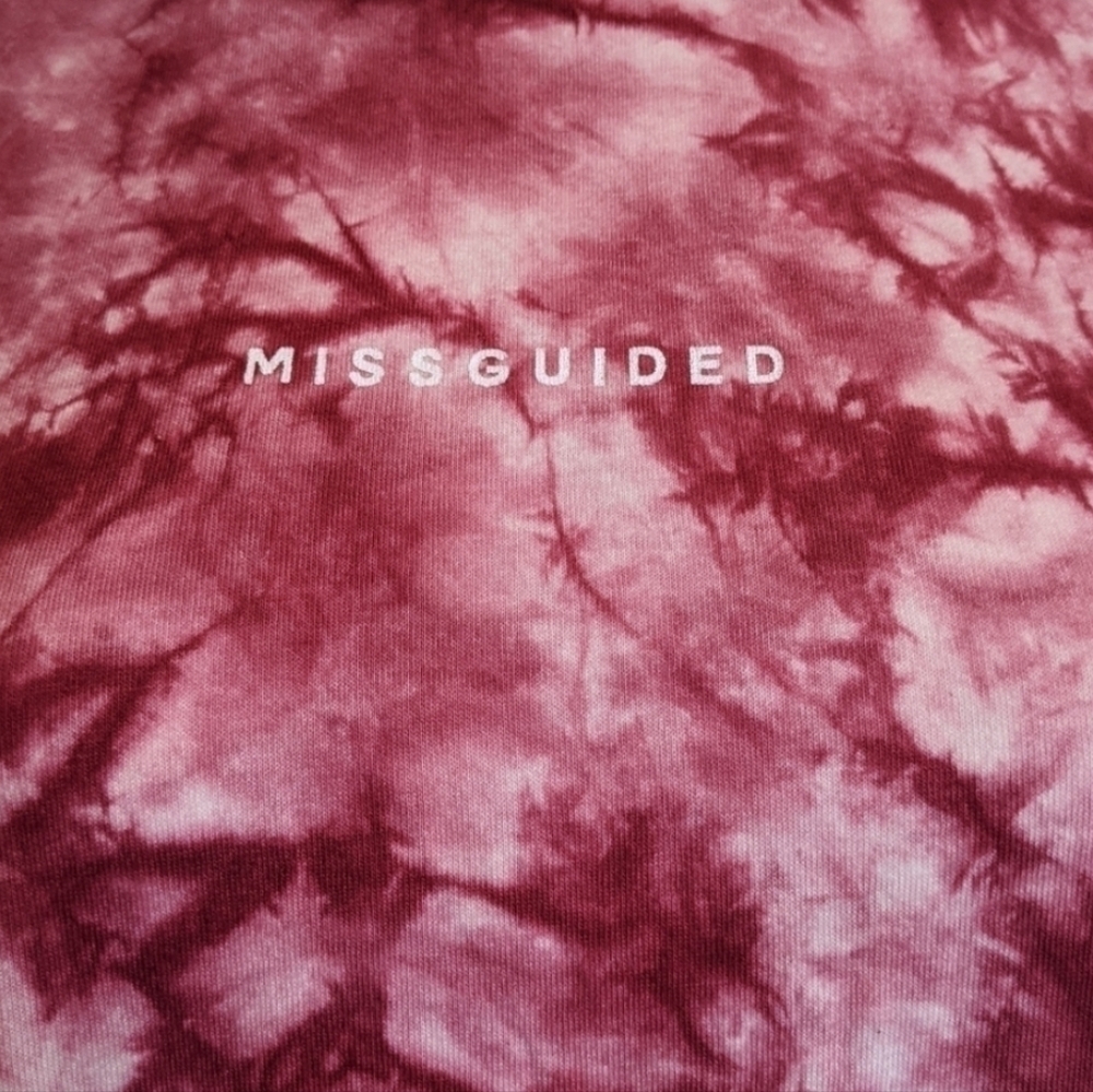 Missguided Short Sleeve Basic Raspberry Tie Dye T… - image 3